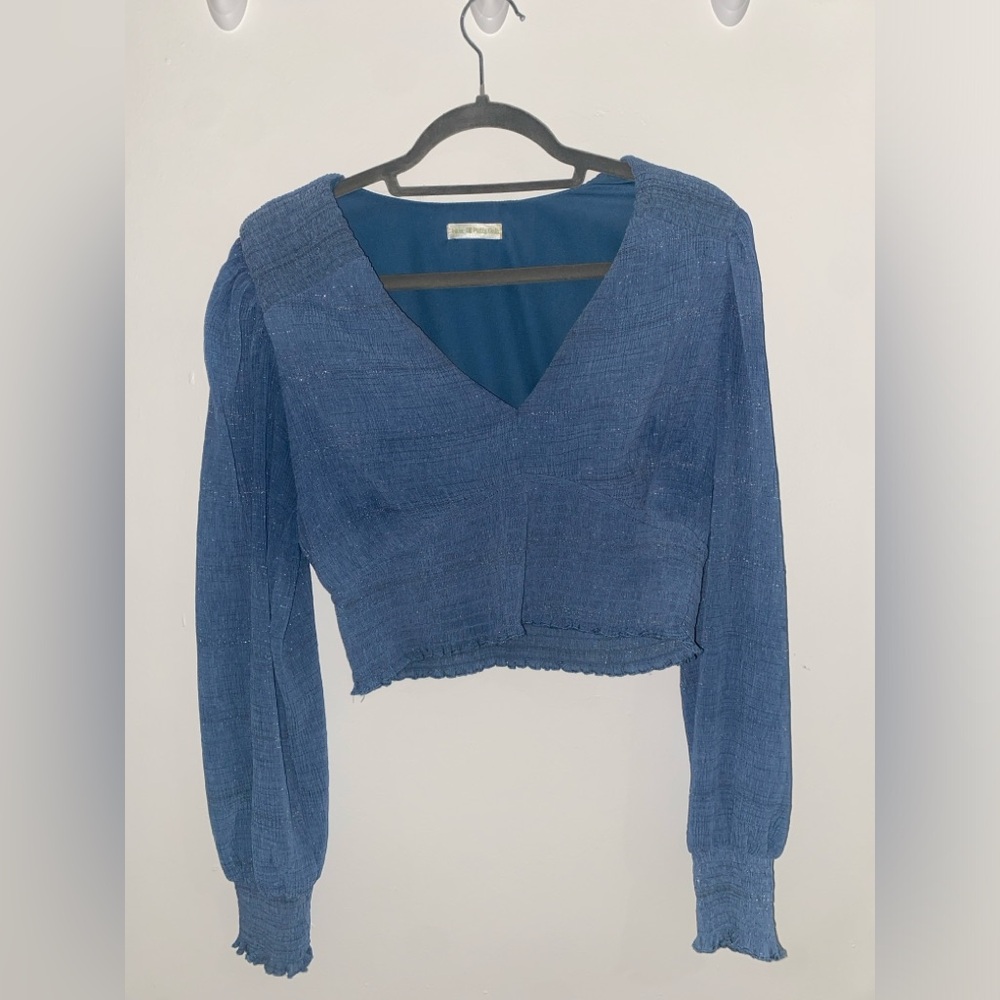 W.A.P.G. Royal Blue Glitter Blouse